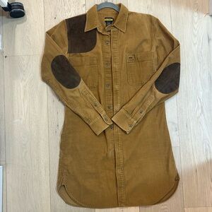 Ralph Lauren Rugby corduroy button down shirt dress- small size.